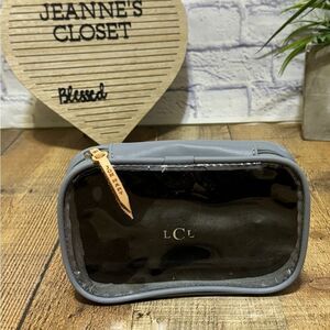 Jon hart design clear gray toiletry cosmetic bag